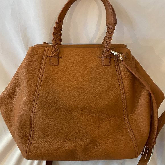 Tory Burch Pandora Large Leather Bag NEW Brown - Picture 8 of 10